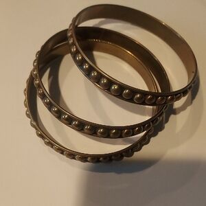 Elegant Gold-Tone Bangle Set